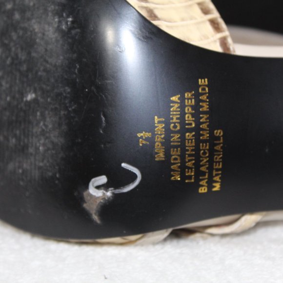 Carlos Santana leather snakeskin pointed toe heels - Picture 10 of 12